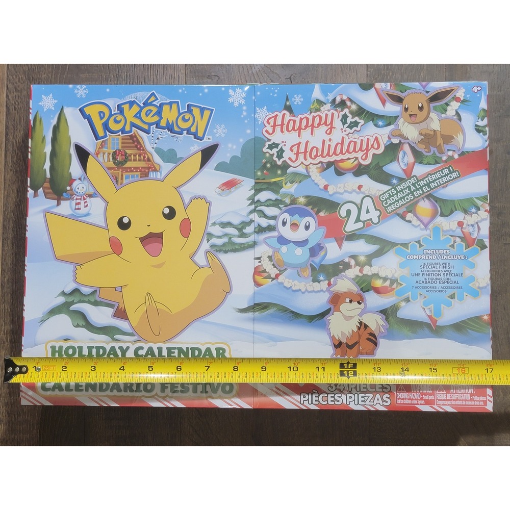 Pokemon‎ Happy Holidays 24 Day Countdown Calendar 34 Pieces Figures Accessories